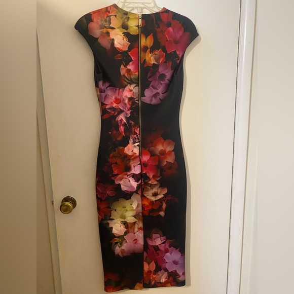 Ted baker floral midi dress. - Picture 2 of 4